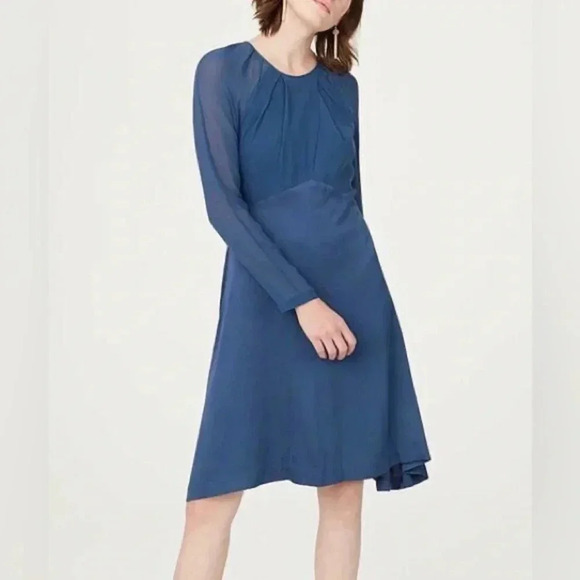 Club Monaco - Rokinsa Blue Silk Dress - Picture 1 of 10